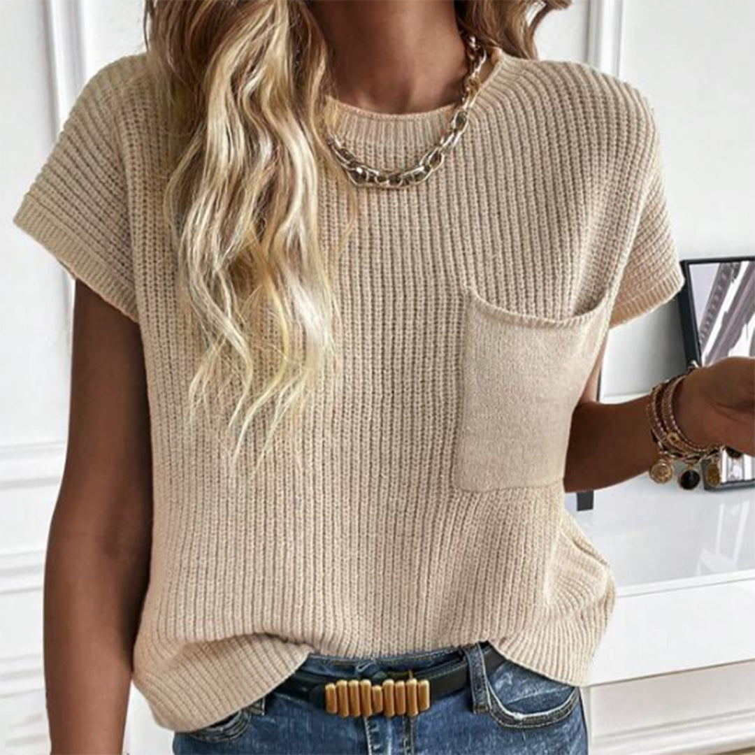 Knitted tank top for women with pockets Lune London