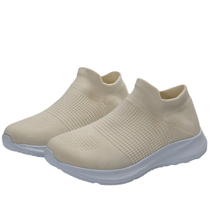 Breathable Slip-On sneakers for women with flexible knit upper Lune London