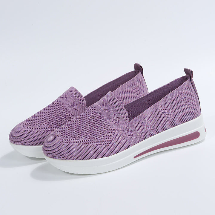 Trendy Slip-On Sneakers for Women with Breathable Mesh Upper and Non-Slip Sole Lune London