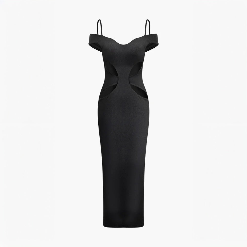 Maxi cut-out dress for women with shoulder details Chic & Stil