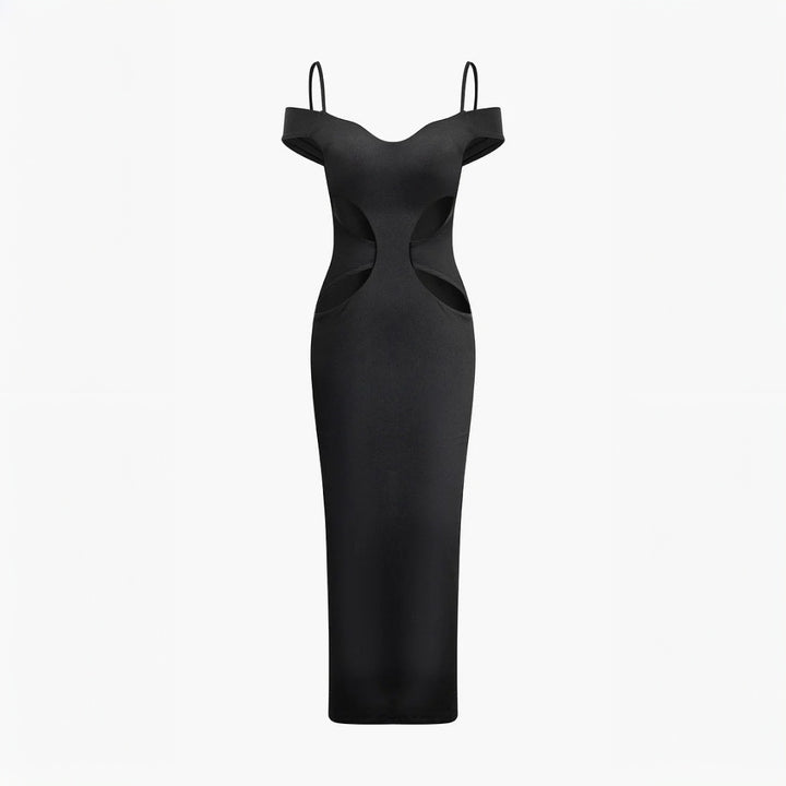 Maxi cut-out dress for women with shoulder details Chic & Stil