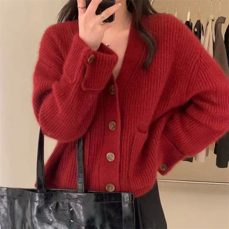 Cardigan en tricot épais pour femmes avec poches Chic & Stil