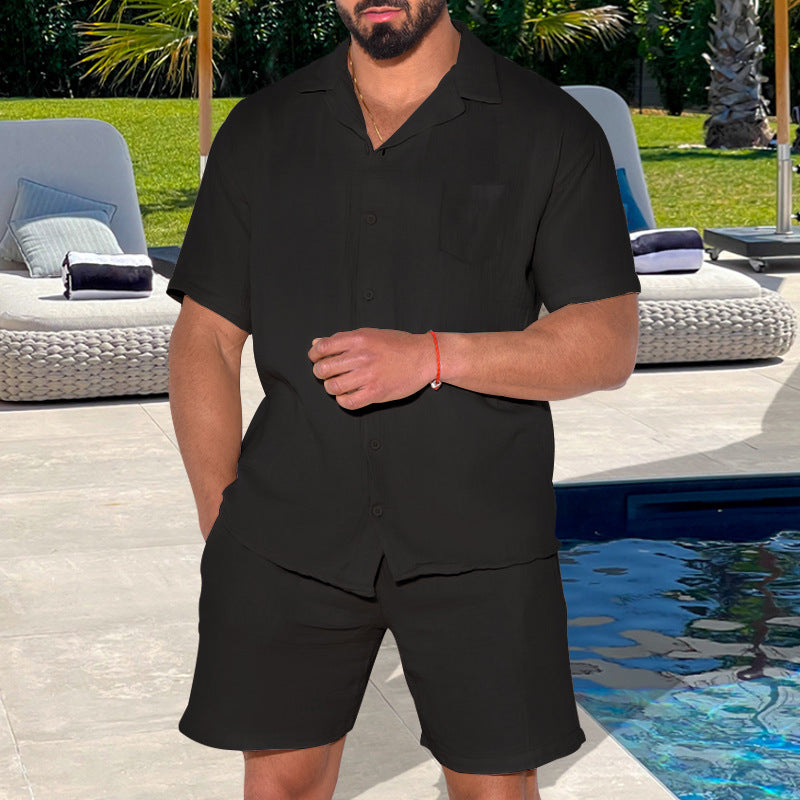 Men's short sleeve shirt and shorts set Lune London