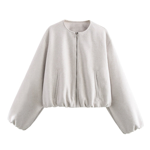 Casual oversized jacket for women with elastic waist and practical pockets Lune London