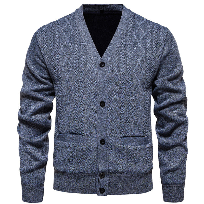 Trendy knit jacket for men with textured pattern Lune London