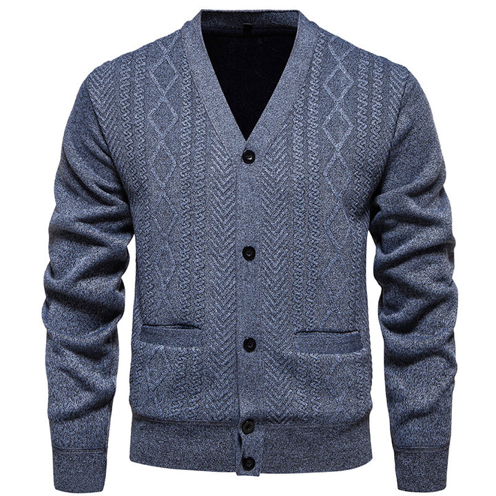 Trendy knit jacket for men with textured pattern Lune London