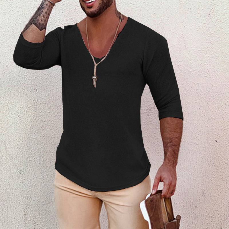 V-neck shirt for men with innovative structure design Lune London