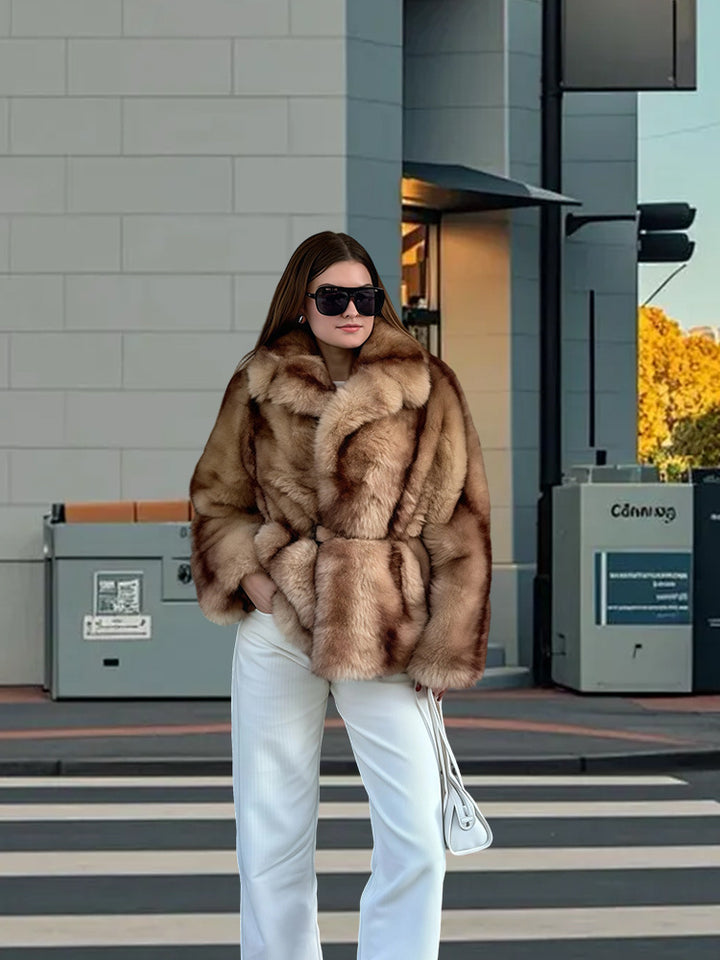 Ladies Luxurious Faux Fur Jacket with Elegant Lune London