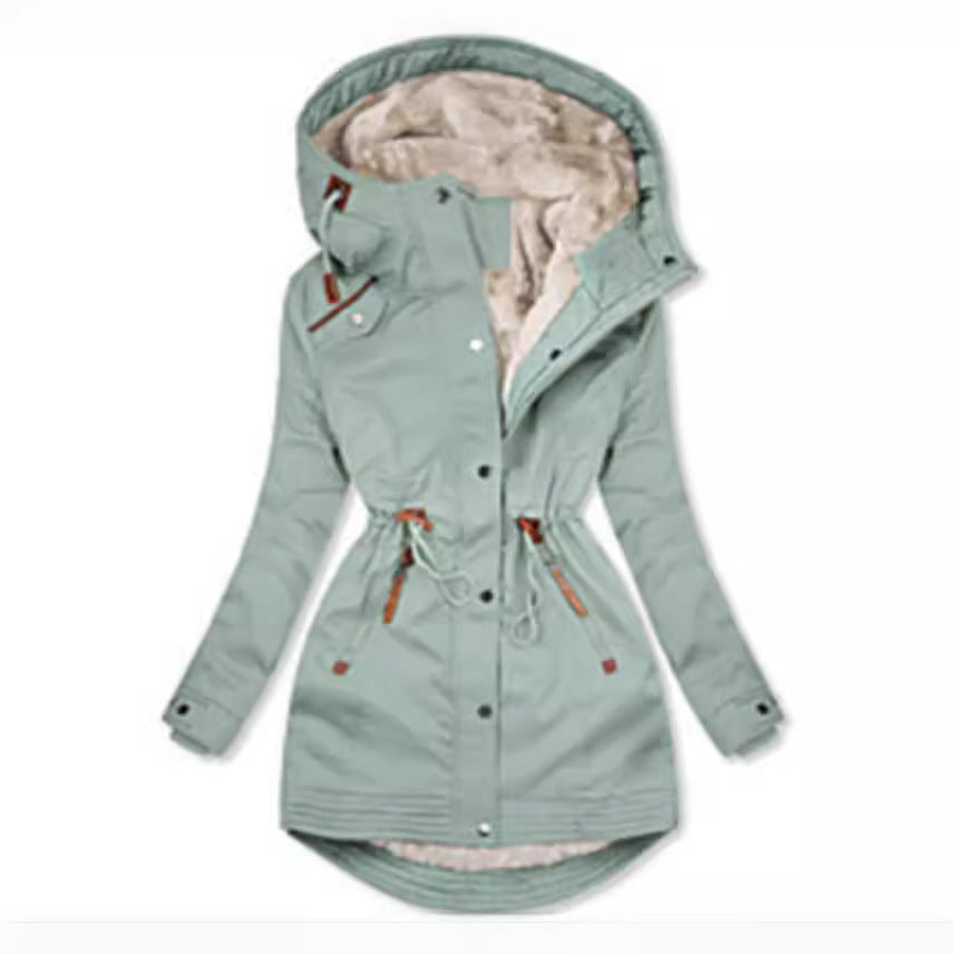 Ladies winter season parka with warm fleece lining Lune London