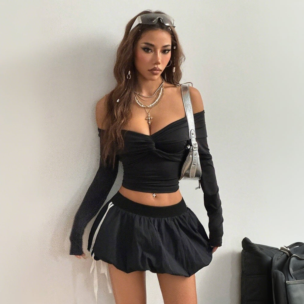Jupe sportive pour femmes avec taille élastique et volants ajustables Chic & Stil