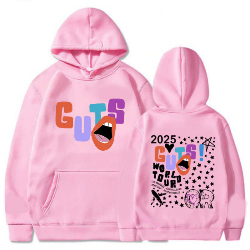 Women's hoodie with creative graphic elements and unique tour print Lune London