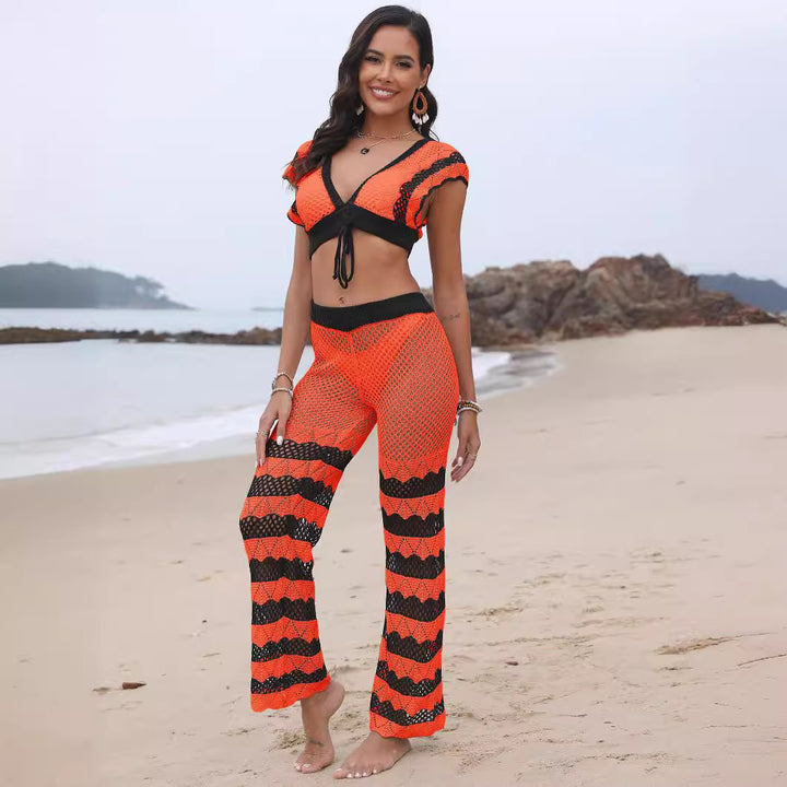 Ladies Crochet Beach Pants Lune London