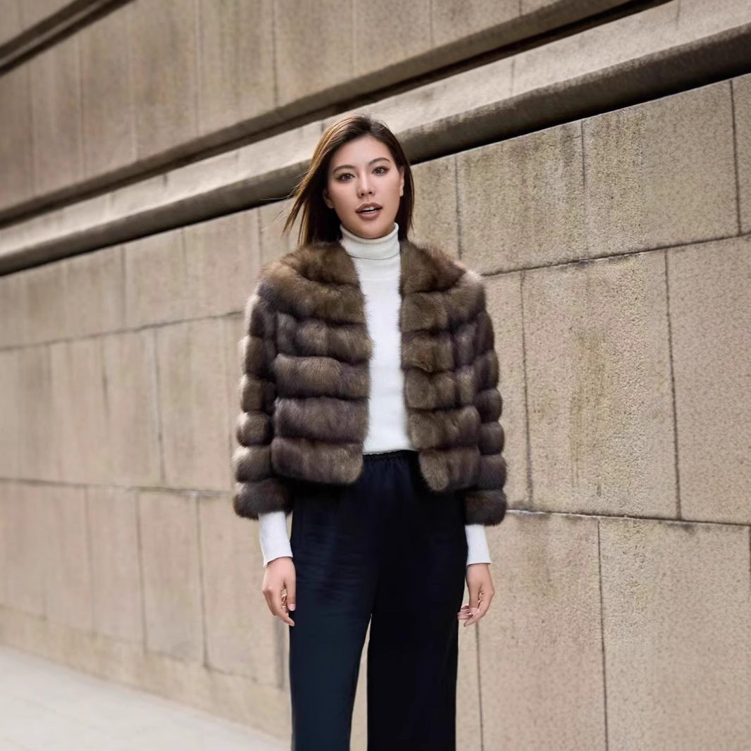 Luxury faux fur jacket for women Lune London