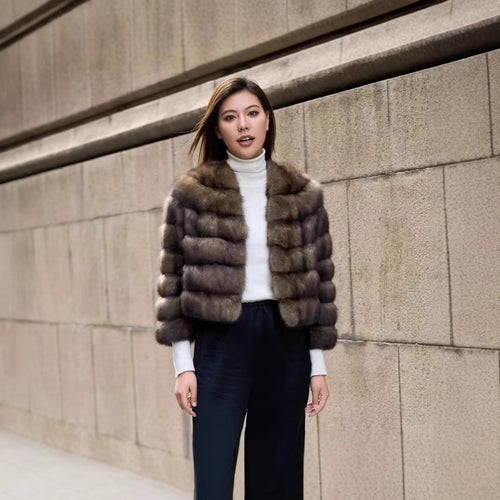 Luxury faux fur jacket for women Lune London