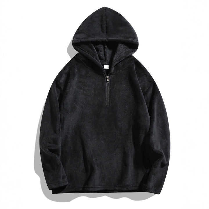 Men's cozy fleece hoodie with practical zip opening Lune London