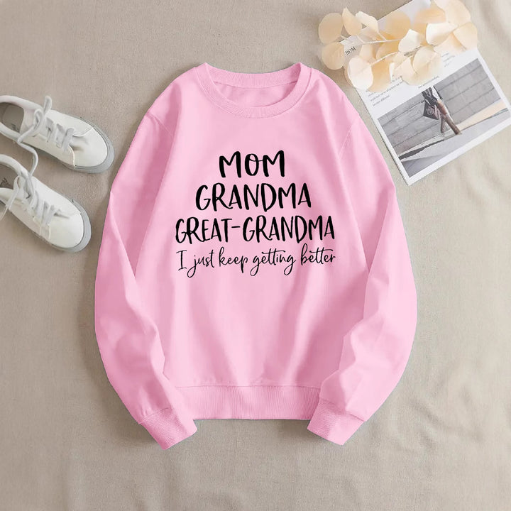 Sweat-shirt femme avec imprimé familial créatif et coupe confortable Chic & Stil