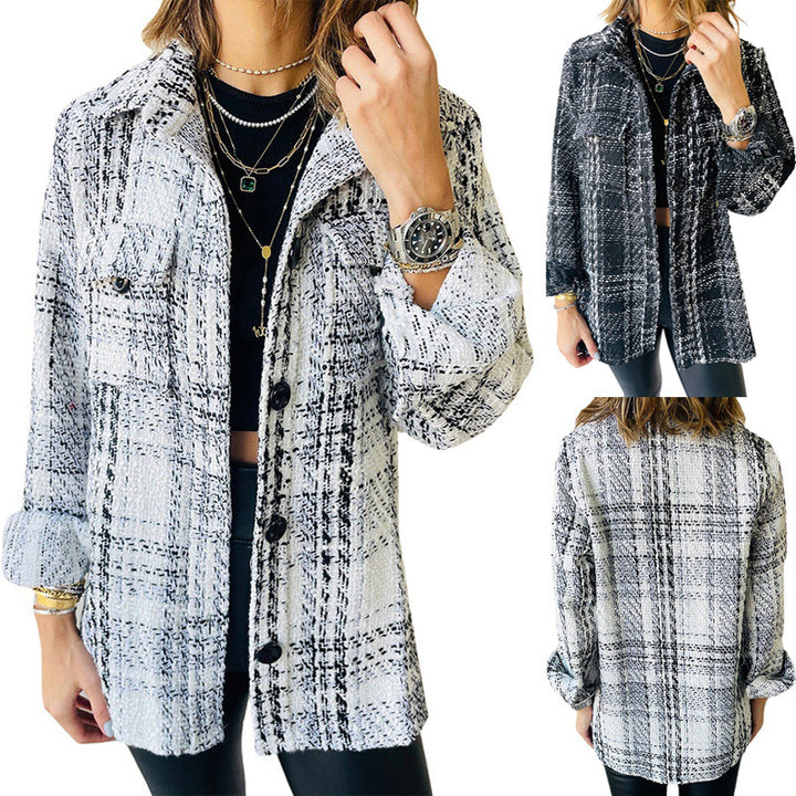 Plaid shirt for women with pockets and relaxed fit Lune London