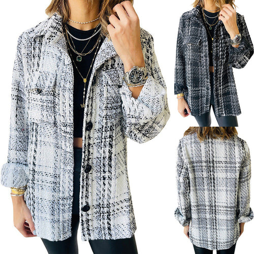 Plaid shirt for women with pockets and relaxed fit Lune London
