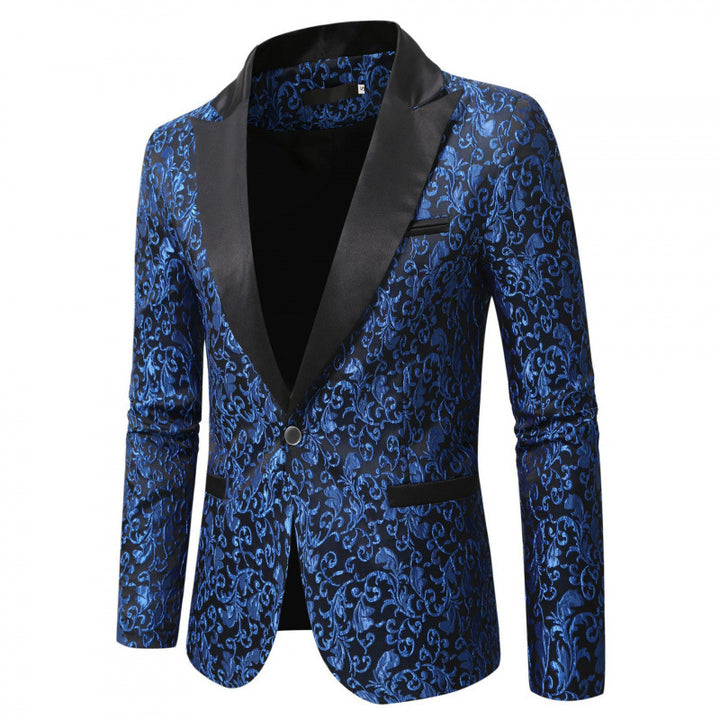 Elegant velvet jacket for men with floral pattern Lune London