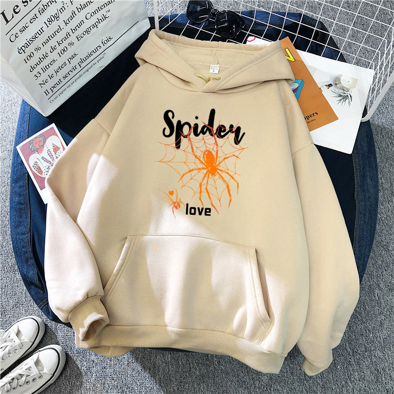 Women's hoodie with creative spider design Chic & Stil