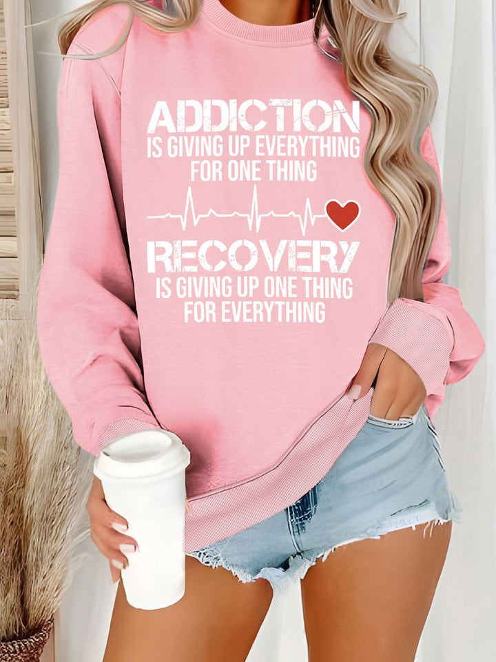 Sweatshirt pour femmes avec impression inspirante et coupe décontractée Chic & Stil