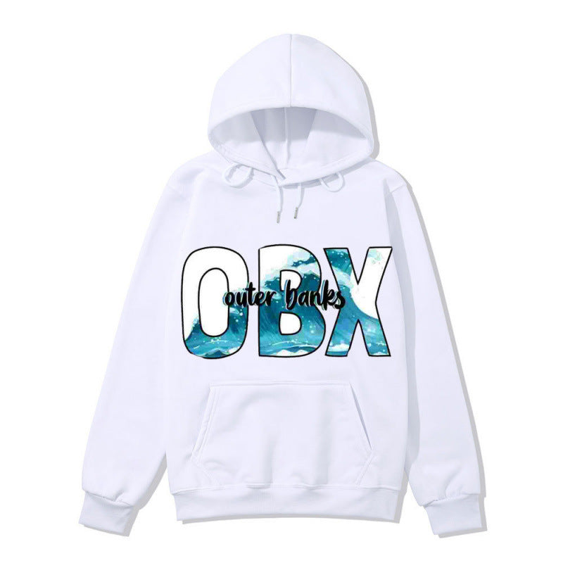Women's Hooded Sweatshirt with Maritime Graphic Design Chic & Stil