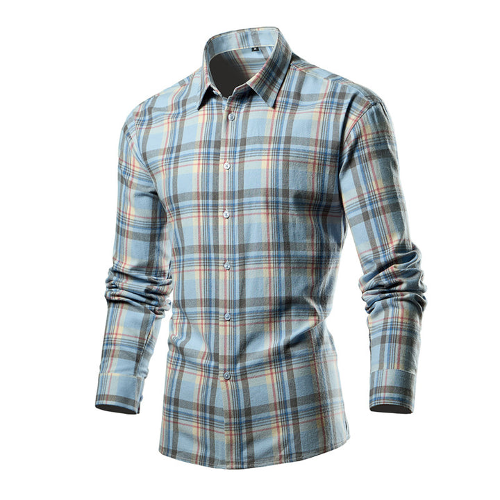 Shirt for men in high-quality cotton blend with a modern checkered design Lune London
