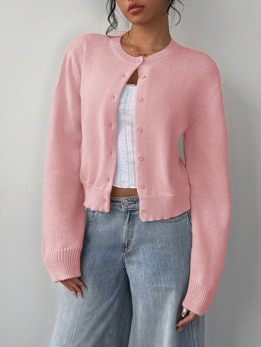 Ladies casual knit vest with buttons Lune London