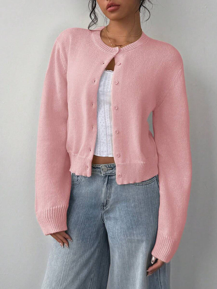 Ladies casual knit vest with buttons Lune London