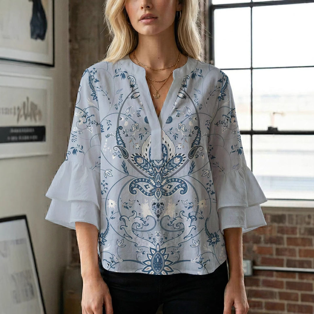 Ladies blouse with beautiful floral design Lune London