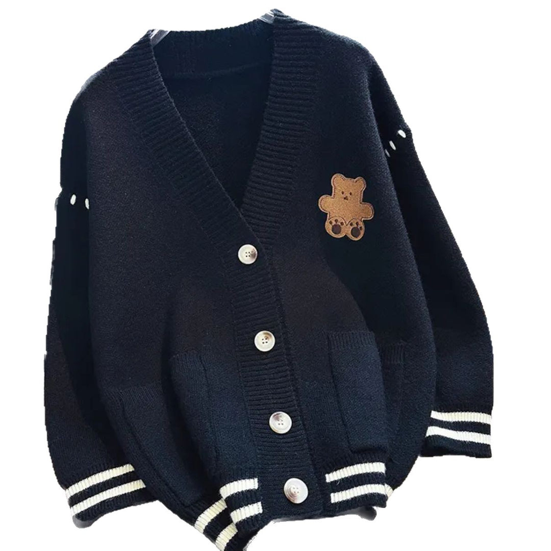 Cardigan moelleux pour femmes avec motif ours unique Chic & Stil