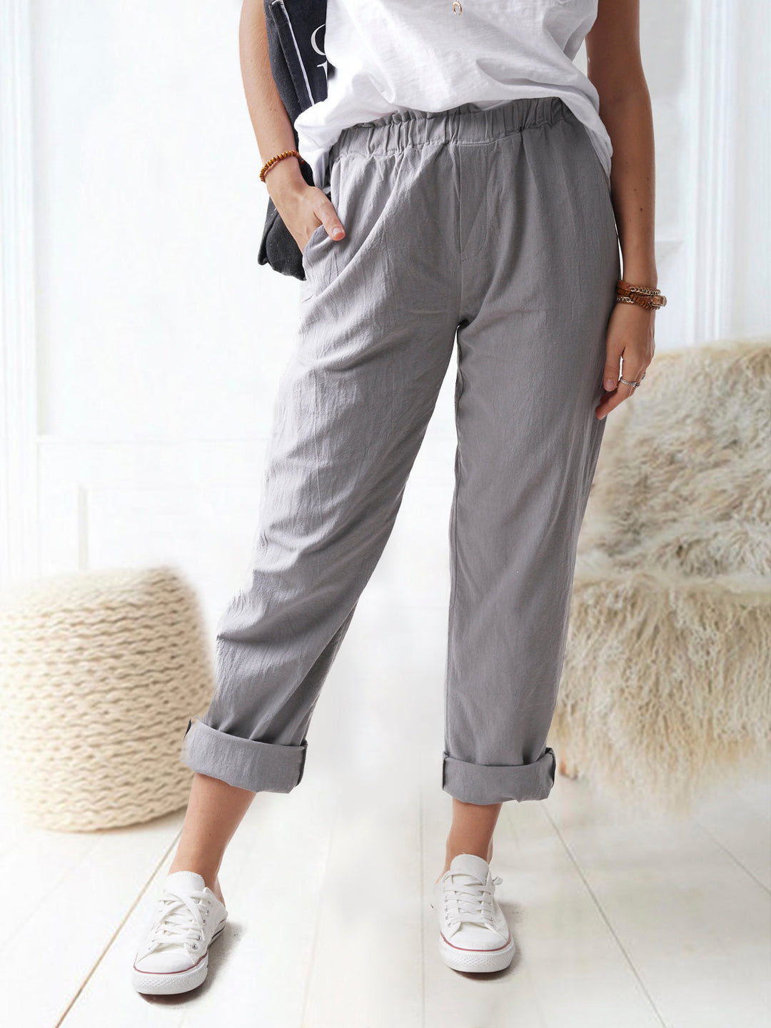 Loose linen pants for women Lune London