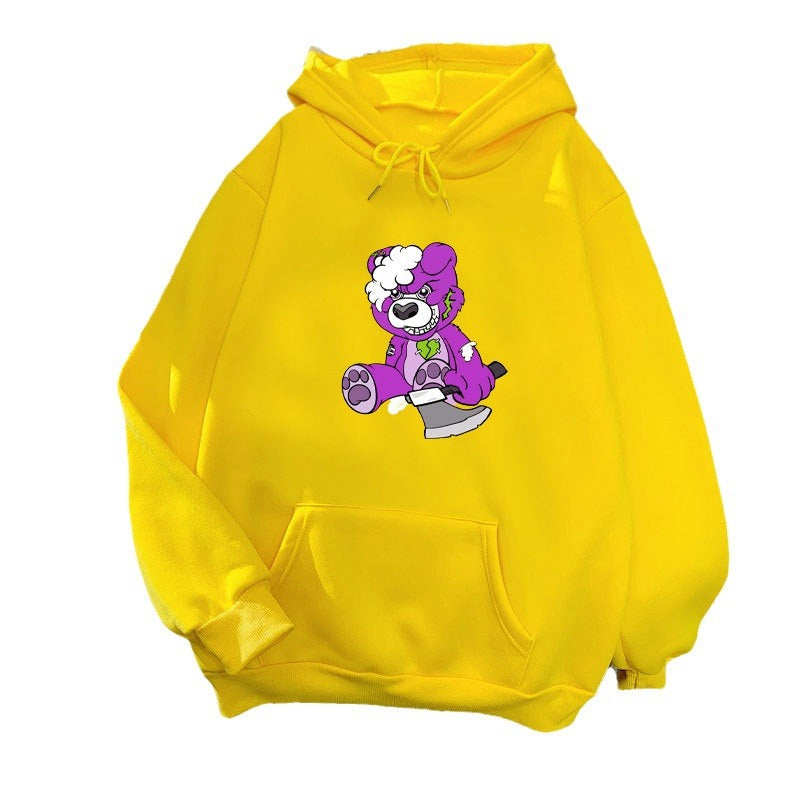 Women's hooded sweatshirt with charming bear motif Chic & Stil