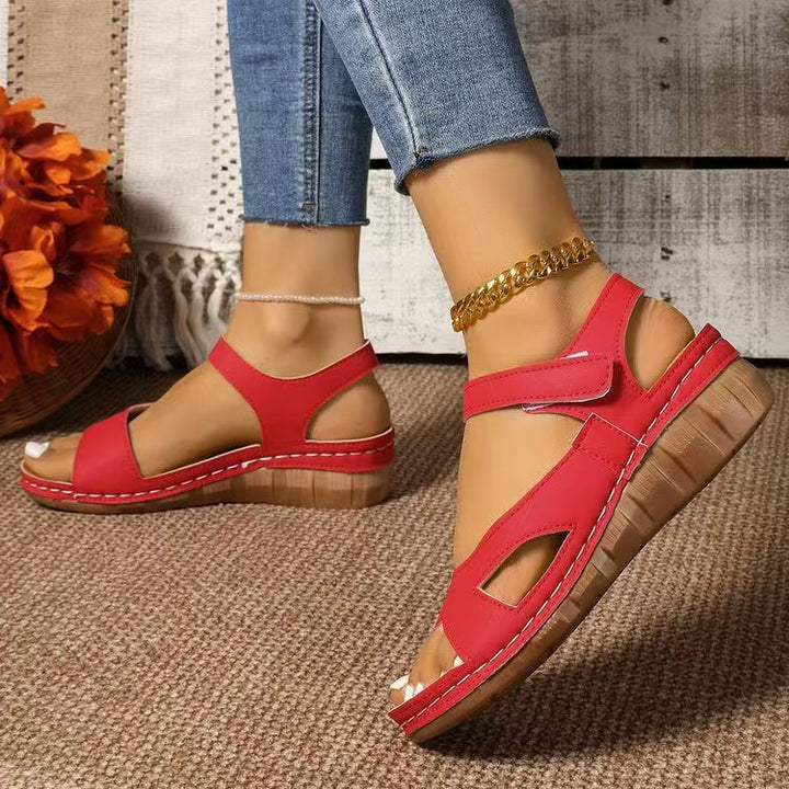 Elegant and Stylish Adjustable Comfort Wedge Sandals for Ladies