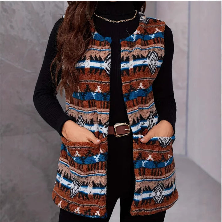 Cardigan for women with an ethnic look with pockets and soft material Lune London