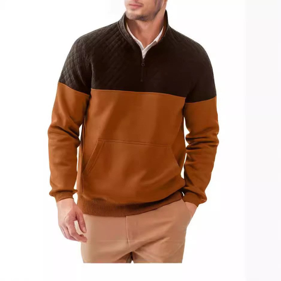 Sporty sweater for men with high collar and pockets Lune London