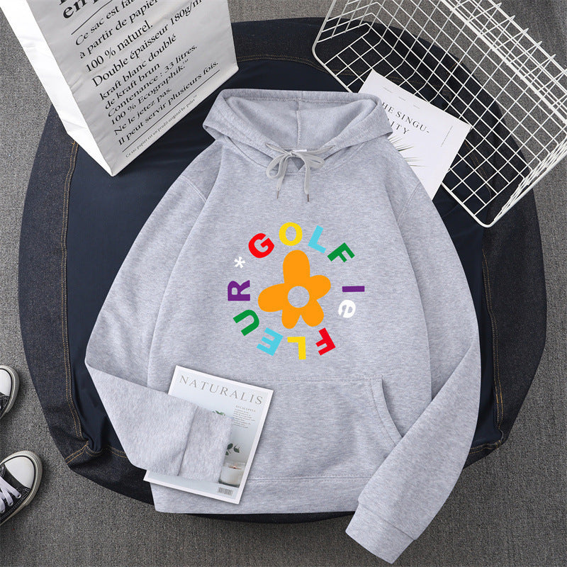 Women's hoodie with creative floral graphic design and comfortable fit Lune London
