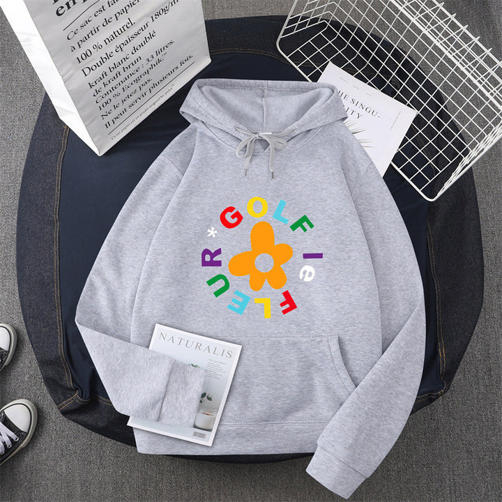 Women's hoodie with creative floral graphic design and comfortable fit Lune London