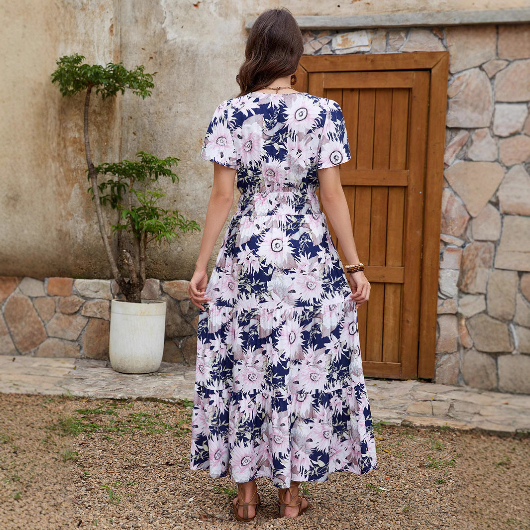 Lune London floral maxi wrap dress for women