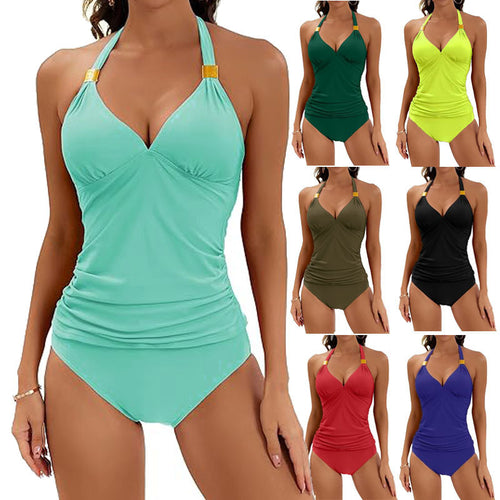Women's swimsuit with elegant wrap design and high waist Lune London