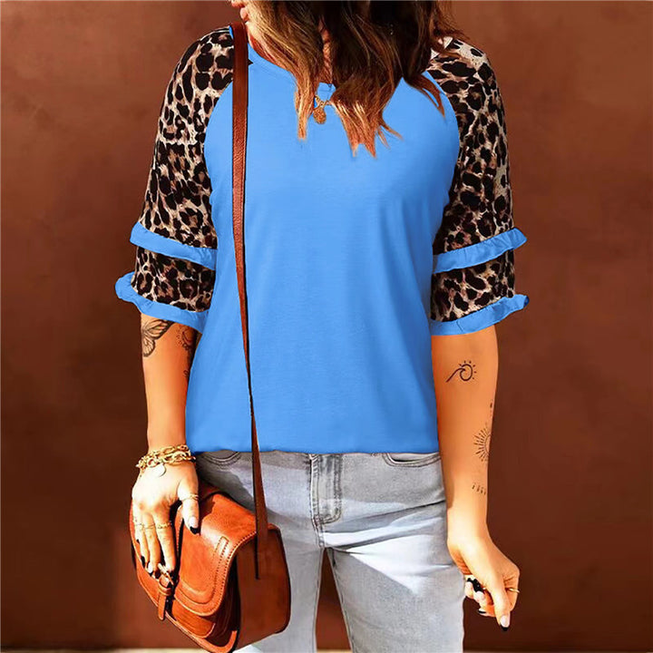 Ladies Chic animal print short sleeves top Lune London