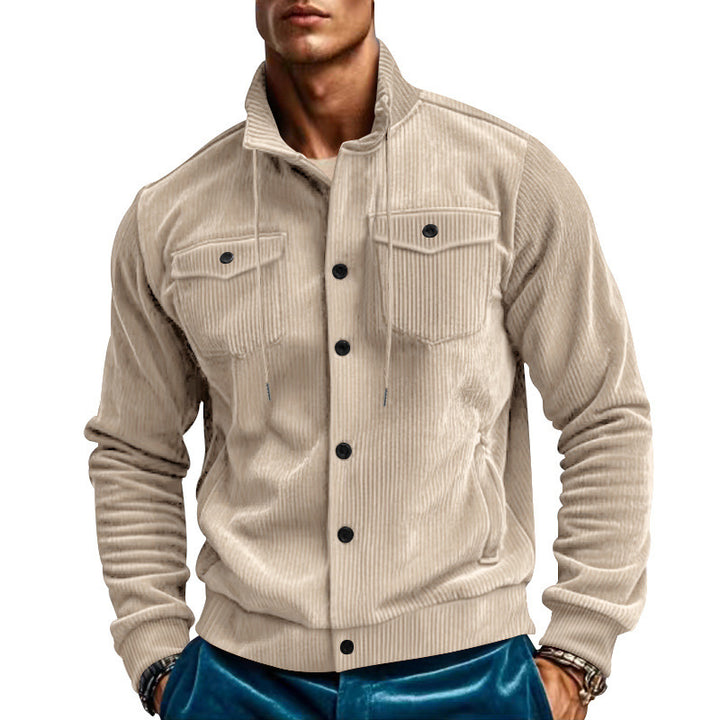 Lune London striped corduroy utility jacket for men