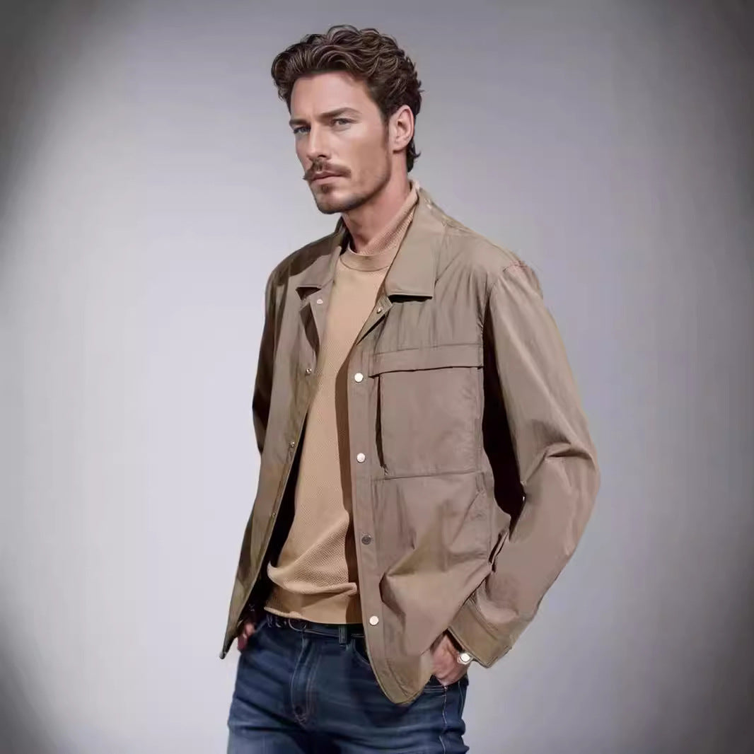 Men's technical leisure jacket with practical pockets and lightweight material Lune London
