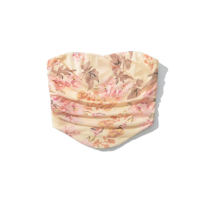 Maxi skirt for ladies with refined ruffle details and floral applications Lune London