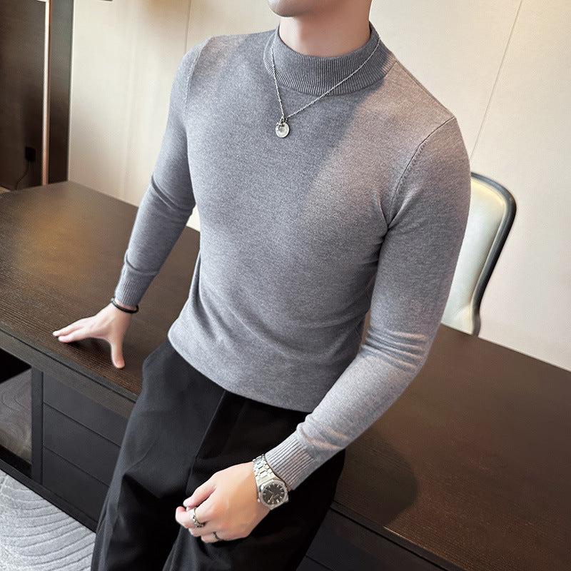 Trendy men's sweater with high collar and elegant cut Lune London