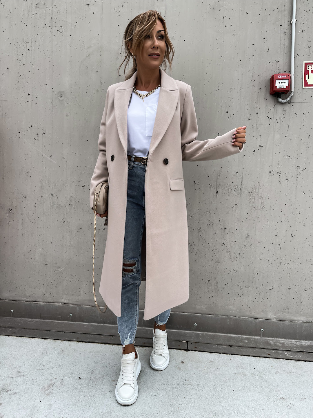 Elegant wool coat for women in oversized style Lune London
