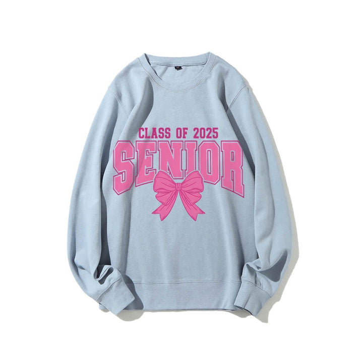 Sweatshirt pour femmes avec l'année de graduation et design de nœud décoratif Chic & Stil