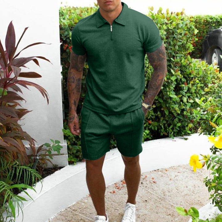 Men's sporty leisurewear set with trendy zipper Lune London