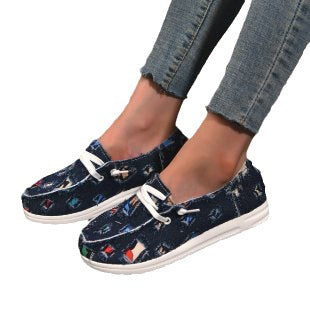 Lune London Colorful Pattern Slip-On Sneakers for Women