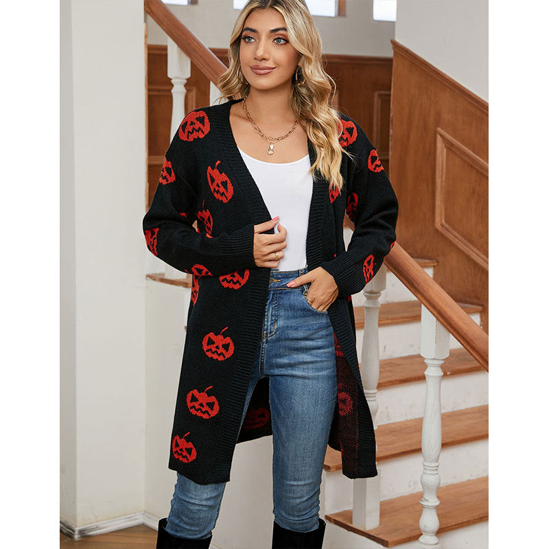 Cardigan pour femmes avec motif d'Halloween Chic & Stil